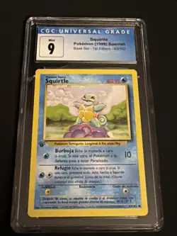 1999 Pokemon Spanish 1st Edition Squirtle #63 CGC 9 Base Set - Image 1
