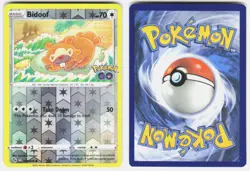Bidoof (Peelable Ditto) 059/078 Holo Common Pokemon GO Pokemon Reverse Holo LP - Image 1