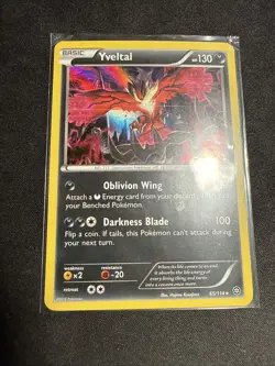 Yveltal 65/114 Holo XY Steam Siege Pokemon Card LP -Small Dent Top Left Of Back - Image 1
