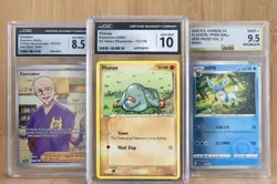 CGC 10 Phanpy EX Holon Phantoms + AGS 9.5 Glaceon + CGC 8.5 Caretaker Pokemon - Image 1