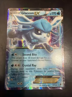 Pokemon Glaceon EX 20/124 Pokemon TCG Fates Collide B - Image 1