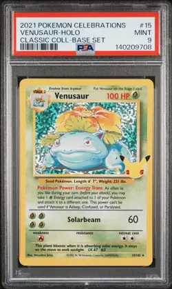 2021 POKEMON CELEBRATIONS CLASSIC COLLECTION #15 VENUSAUR-HOLO PSA 9 - Image 1