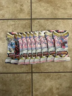 Lot Of 10 Nintendo Pokemon TCG Sword & Shield - Lost Origin Pack Sealed Sleeved - Image 1