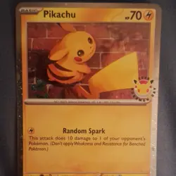 Pokemon Pikachu Promo Stamped Holo 2023 Pokemon Day 0025 70HP Random Spark - Image 1