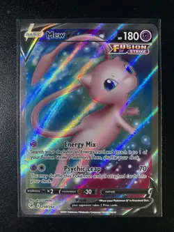 Pokemon Mew V Ultra Rare Full Art Holo Swsh08 Fusion Strike 250/264 - Image 1