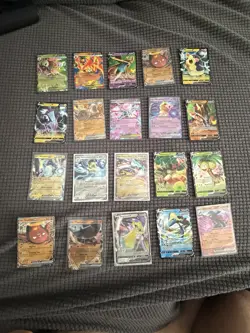 Lot of 40 Pokemon EX and V Cards Holo Rare Card Lot. Sword & shield to Mega Evo - Image 1