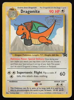Pokemon Vintage Dragonite (Movie Promo) 05/53 WoTC Promo Non-Holo - HP / DMG - Image 1