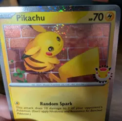 Pikachu Pokemon Day Cosmos Holo 051/162 SWIRL Stamped 30th Anniversary - NM - Image 1