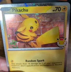 Pikachu Pokemon Day Cosmos Holo 051/162 SWIRL Stamped 30th Anniversary - NM - Image 2