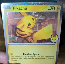 Pikachu Pokemon Day Cosmos Holo 051/162 SWIRL Stamped 30th Anniversary - NM - Image 3
