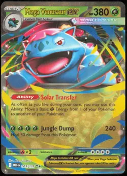 Mega Venusaur ex 003/132 ME01: Mega Evolution Double Rare NM Pokemon TCG - Image 1