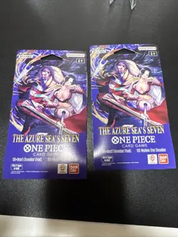 English Version OP14 The Azure Sea's Seven One Piece Sleeved Booster ( 2 PACKS ) - Image 1