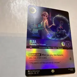 Disney Lorcana-Whispers in the Well-Elsa-Exploring the Unknown 208/204 FOIL NM - Image 4