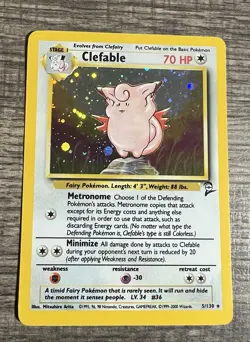 1999-2000 Pokemon - 7 Card Holo Lot - Gyarados Clefable Poliwrath Wigglycuff - Image 4