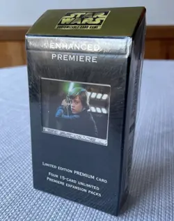 Star Wars Enhanced Premiere CCG Customizable Card Game Sealed Lightsaber Luke - Image 1