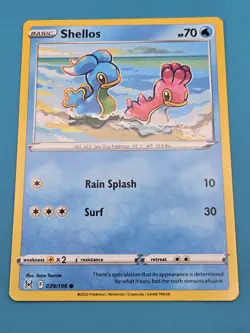 Pokemon Lost Origin Shellos Common Card 039/196 NM - Image 1