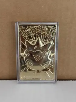 Pokemon 23k Gold Plated Togepi Trading Card 1999 Burger King - Image 1