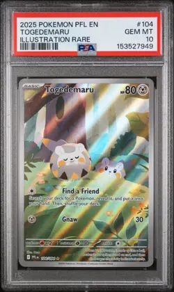Pokemon Togedemaru Illustration Phantasmal Flames #104 Graded Card PSA 10 - Image 1
