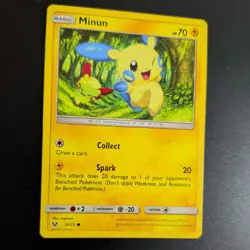 MINUN 34/73 POKEMON CARD (SHINING LEGENDS SET) - Image 3