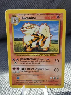 Arcanine (23/102) card from the original Pokemon TCG Base Set released in 1999. - Image 1