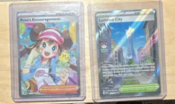 Pokemon TCG SWSH Rosa's Encouragement & Lumiose Lot 2 Cards perfect order - Image 1