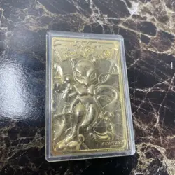 1999 MEWTWO #150 Gold Bar Card Limited Edition Burger King Gold Plated Pokemon - Image 1