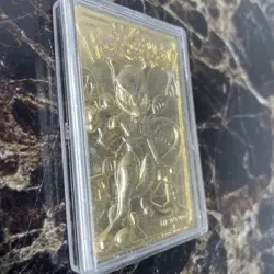 1999 MEWTWO #150 Gold Bar Card Limited Edition Burger King Gold Plated Pokemon - Image 2