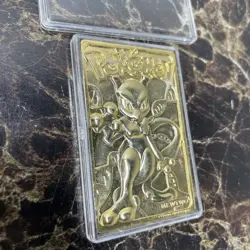 1999 MEWTWO #150 Gold Bar Card Limited Edition Burger King Gold Plated Pokemon - Image 3
