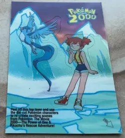 2000 Pokemon The Movie Misty & Articuno Topps Sticker Card #2 of 10 - Image 1