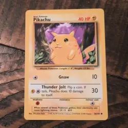1999 Pikachu Vintage Pokemon Card 58/102 Base Set 40HP - Image 1