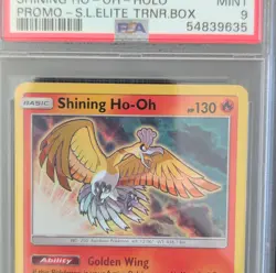 Pokemon Shining Ho-Oh SM Black Star Promo Holo SM70 PSA 9 130 HP Card - Image 3