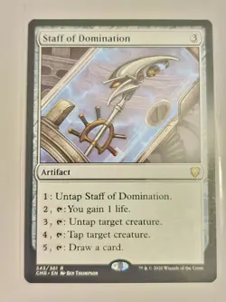 Mtg - Staff of Domination - Commander Legends (CMR) - Rare - #343 - NM - Image 1