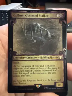 Gollum, Obsessed Stalker (Showcase Scrolls Foil) Lord of the Rings 428 NM - Image 1