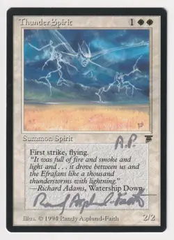 Signed Thunder Spirit Proof NM Legends Artist Randy Asplund-Faith MTG Magic AP! - Image 1