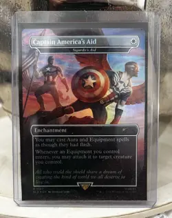 Captain America's Aid Secret Lair Drop Enchantment White 2023 MTG - Image 1