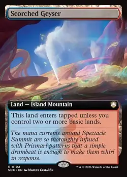 Scorched Geyser x1 Extended Art Secrets of Strixhaven SOC NM MTG - Image 1