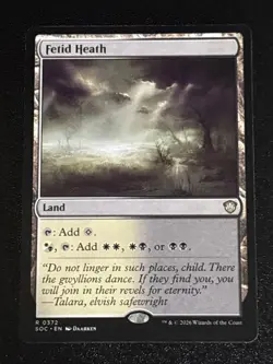 MTG Commander: Secrets of Strixhaven Fetid Heath 0372 NM Rare - Image 1