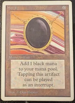 Magic: The Gathering Mox Jet Unlimited Edition Rare Artifact Dan Frazier Regular - Image 1