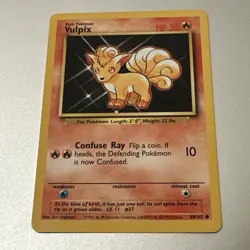 Pokemon - Vulpix 68/102 - Base Set Unlimited - LP - Buy 3 Get 2 Free - Image 1
