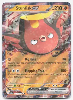 Stunfisk ex 114/217 Double Rare ME: Ascended Heroes Pokemon NM - Image 1