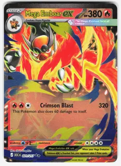 Mega Emboar ex 031/217 Double Rare ME: Ascended Heroes Pokemon NM - Image 1