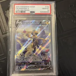 PSA 10 - GEM MINT: 2021 Pokemon Chilling Reign Alt Art Zeraora V 166/198 - Image 1