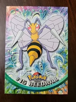 NM! BLUE Label Beedrill #15 Topps TV Animation Edition Pokemon 1999 - Image 1