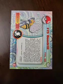 NM! BLUE Label Beedrill #15 Topps TV Animation Edition Pokemon 1999 - Image 2