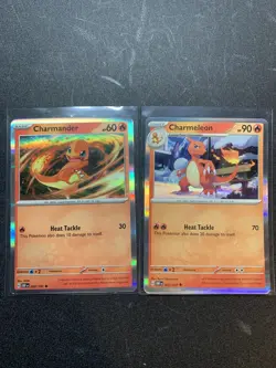 Charmander 026/197 - Charmeleon 027/197 - Pokemon Promo Holo - Obsidian Flames - Image 1