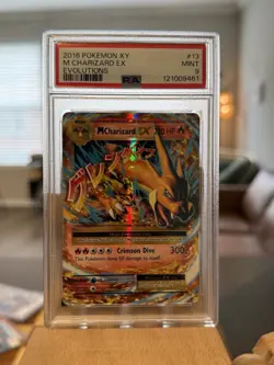 Pokemon TCG M Charizard EX 13/108 Evolutions PSA 9 - Image 1