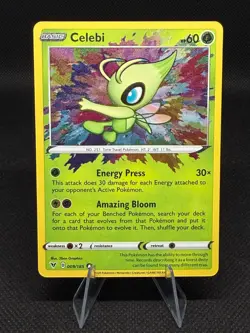Celebi 009/185 Amazing Rare Vivid Voltage Pokemon NM - Image 1