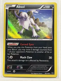 Absol 40/108 - XY Roaring Skies Holo Rare Pokemon Card - Image 1