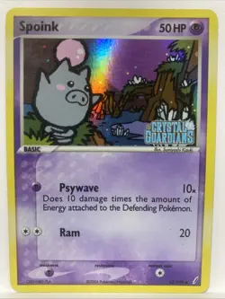 Spoink 62/100 EX Crystal Guardians Reverse Holo Stamped Pokemon Card TCG - Image 1
