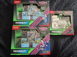 Pokemon TCG Shrouded Fable Kingdra ex/Greninja ex/Kingambit Collection Sealed - Image 1